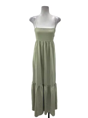 Light Green Tiered Midi Dress