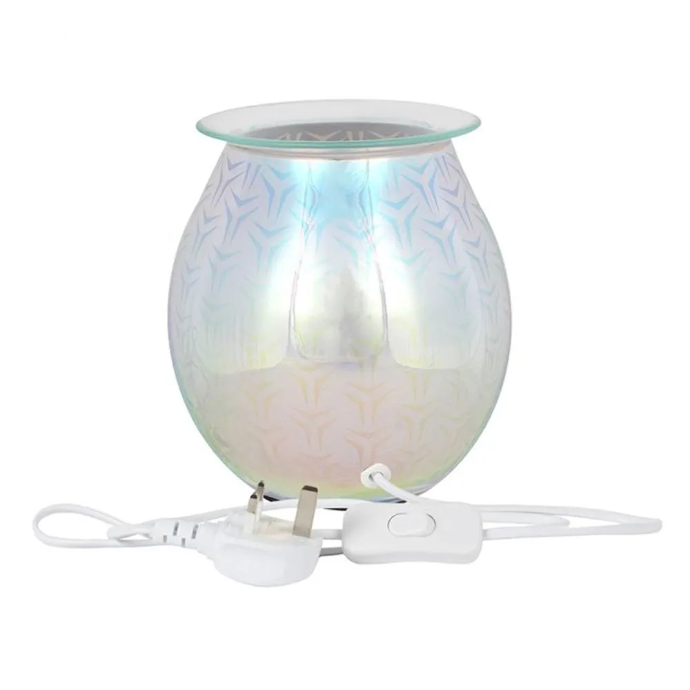 Light Up Electric Oil & Wax Burner - 3D Geometric  Design
