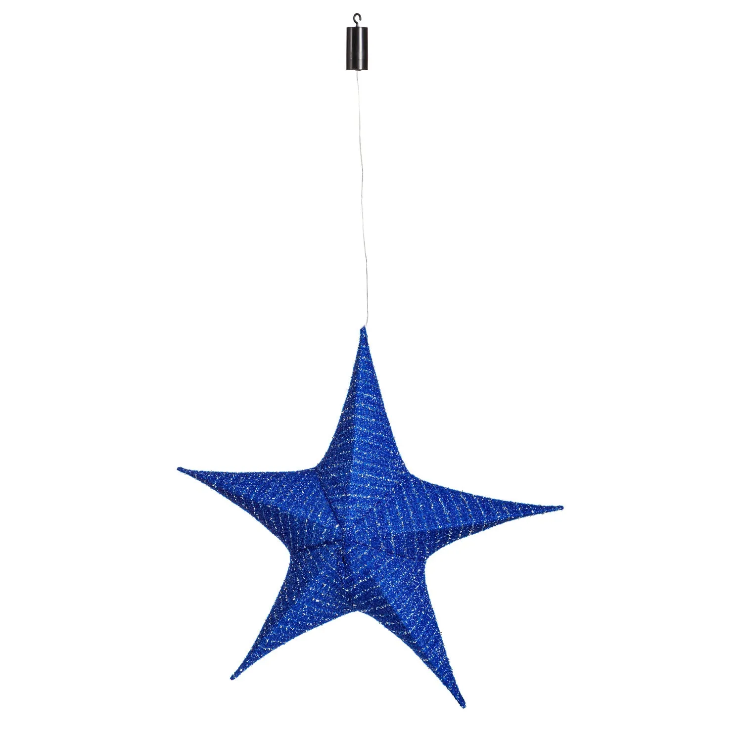 Lighted Fabric Star, Small, Blue,45st352bl