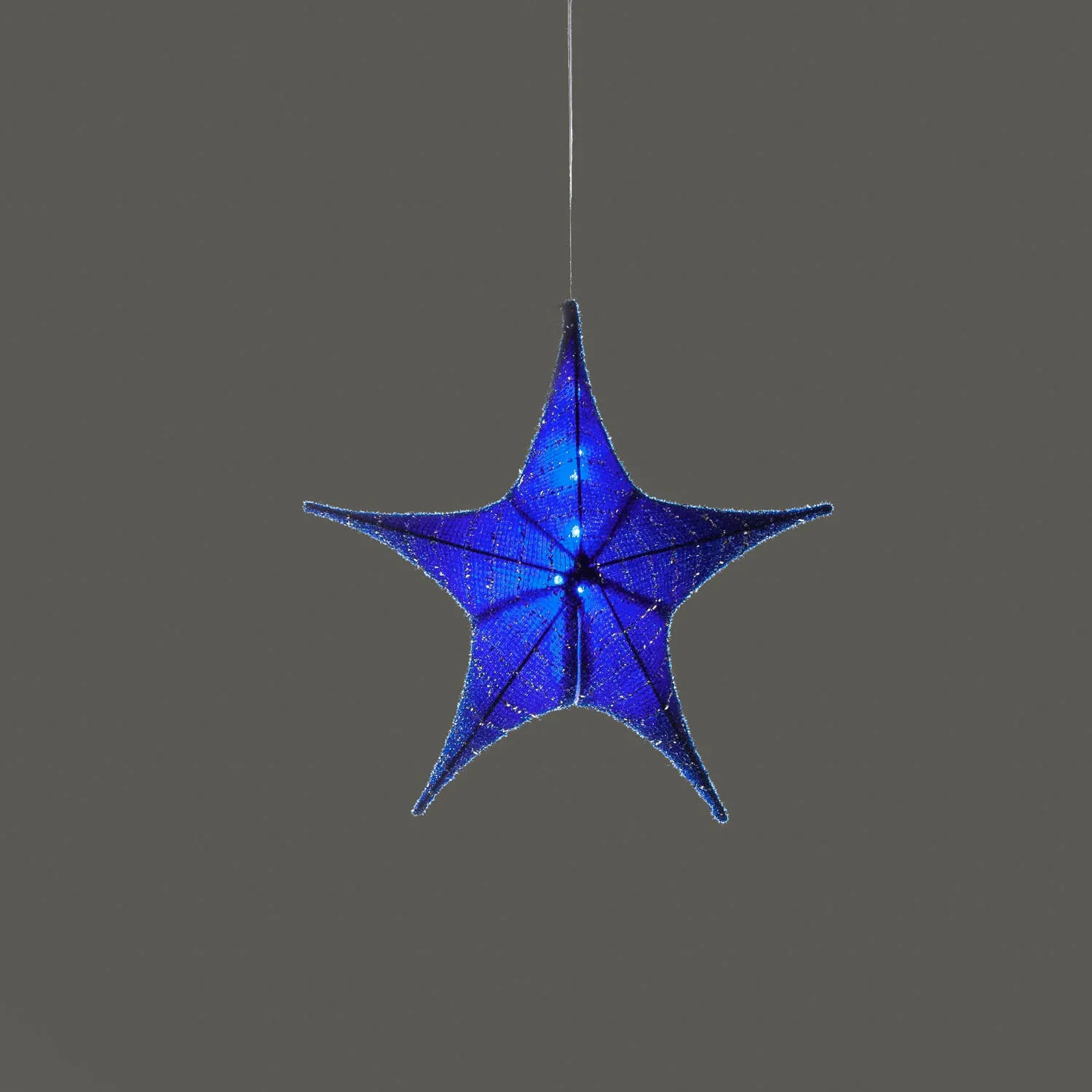 Lighted Fabric Star, Small, Blue,45st352bl