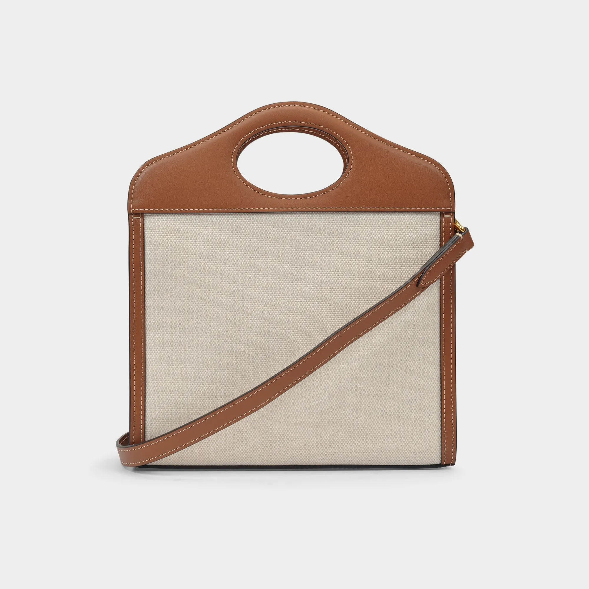 Ll Mn Pocket Ll6 Handbag - Burberry - Multi - Cotton