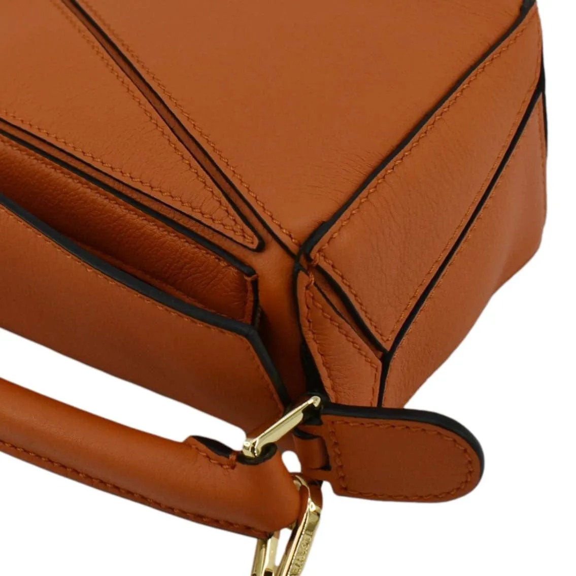 LOEWE Puzzle Mini Leather Shoulder Bag Orange