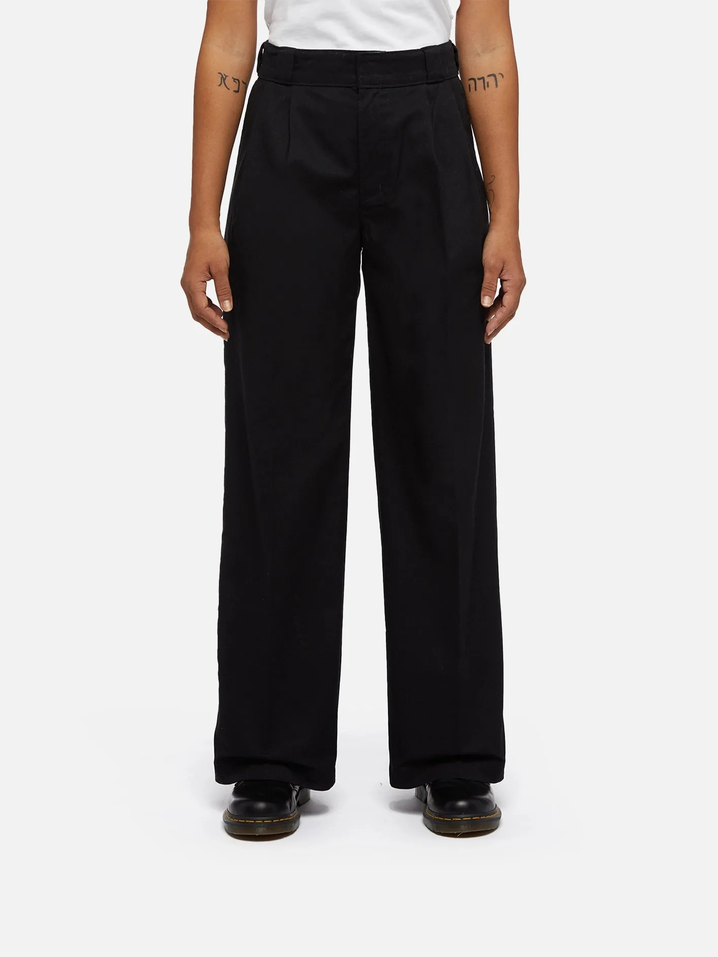 Loose Multi-Pocket Work Trousers - Black