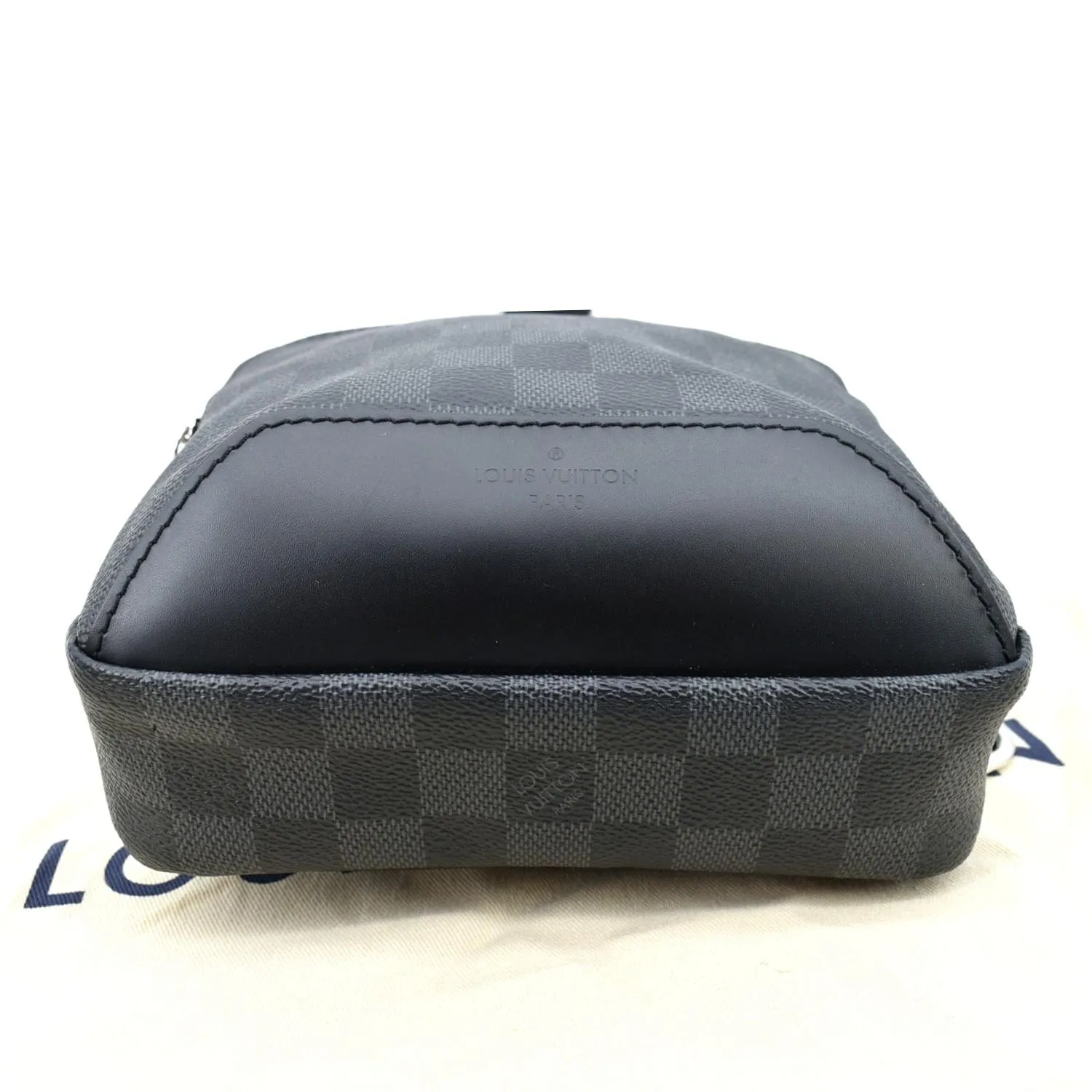 LOUIS VUITTON Avenue Sling Damier Graphite Backpack Bag Black