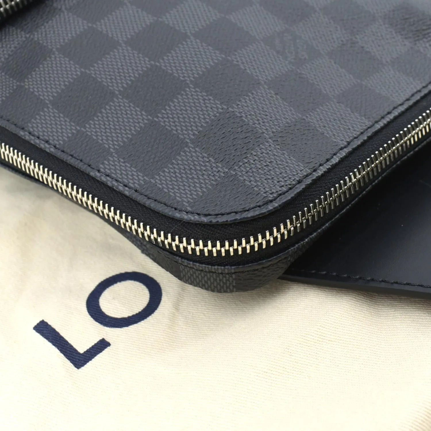 LOUIS VUITTON Avenue Sling Damier Graphite Backpack Bag Black