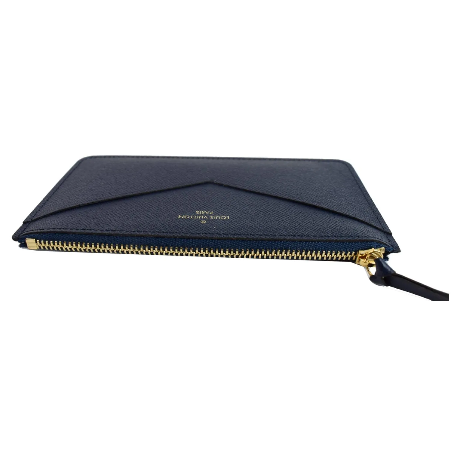 LOUIS VUITTON Leather Zippy Jeanne Insert Wallet Blue