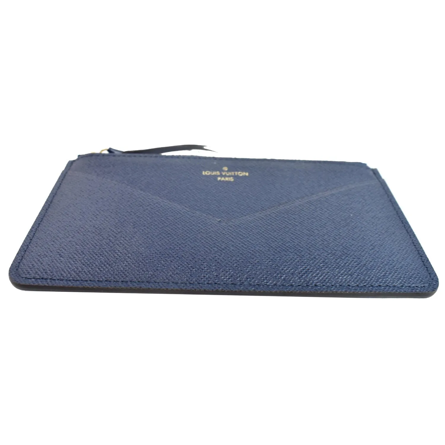 LOUIS VUITTON Leather Zippy Jeanne Insert Wallet Blue