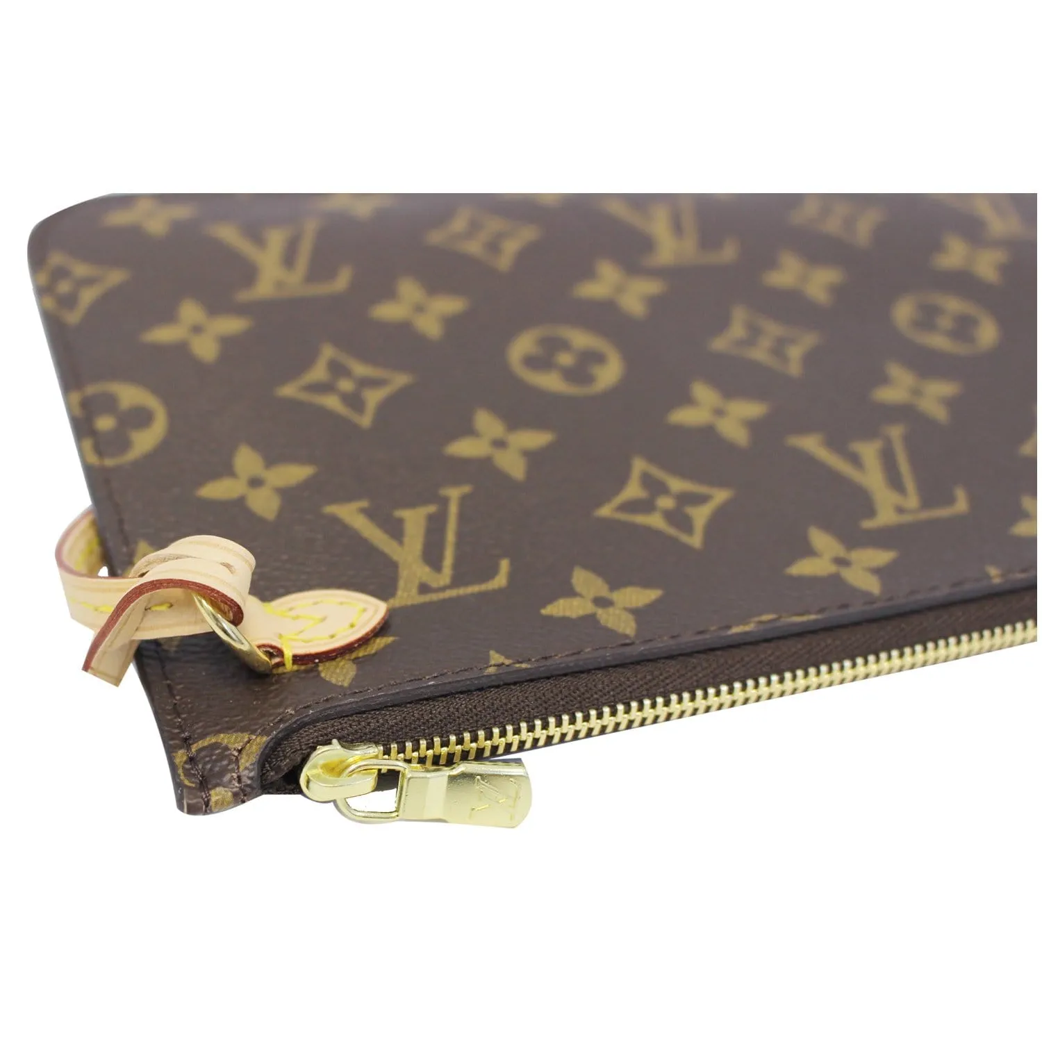LOUIS VUITTON Pochette Wristlet Pouch Damier Ebene Neverfull MM/GM Brown