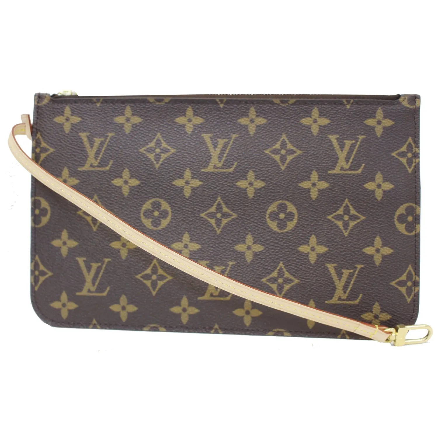 LOUIS VUITTON Pochette Wristlet Pouch Damier Ebene Neverfull MM/GM Brown