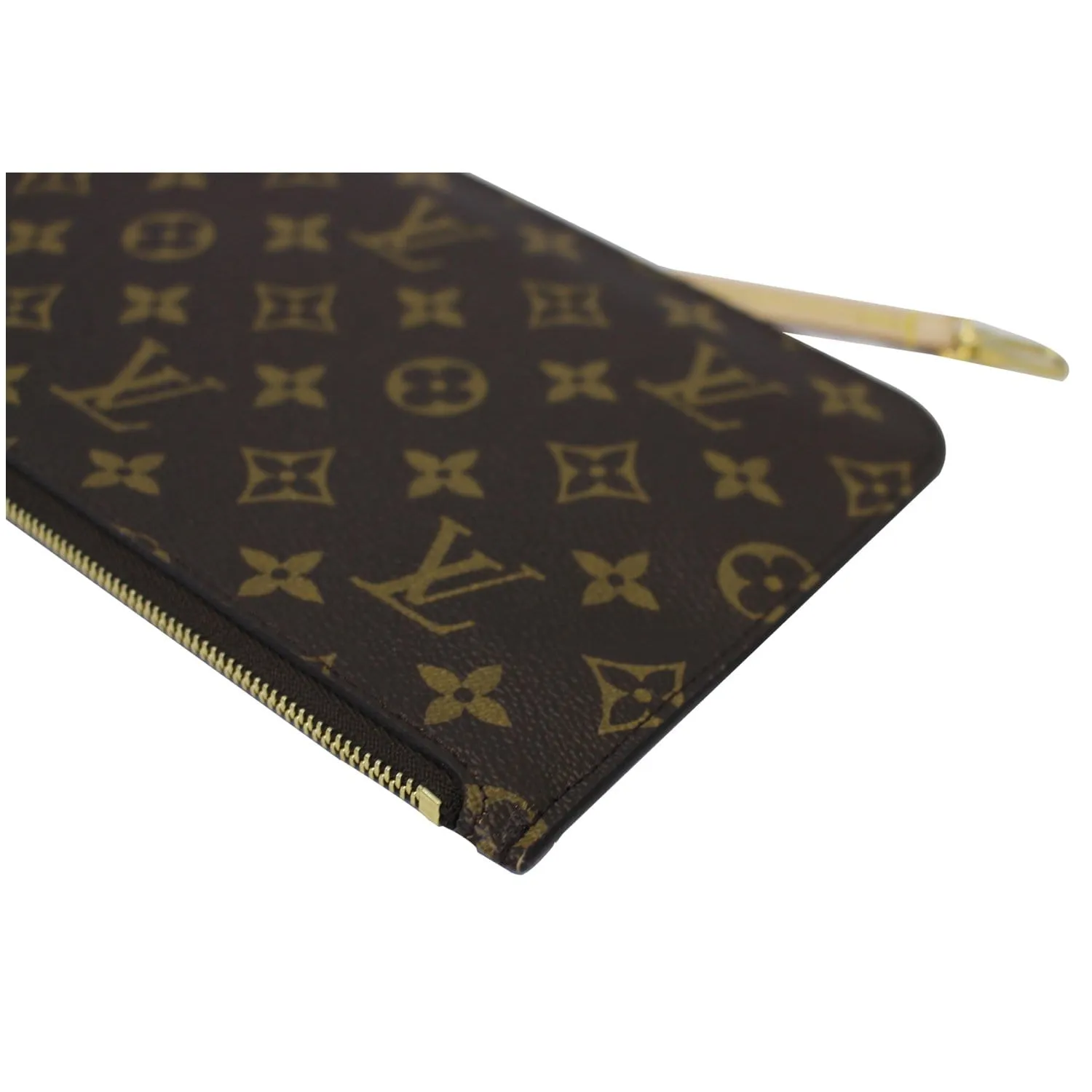 LOUIS VUITTON Pochette Wristlet Pouch Damier Ebene Neverfull MM/GM Brown