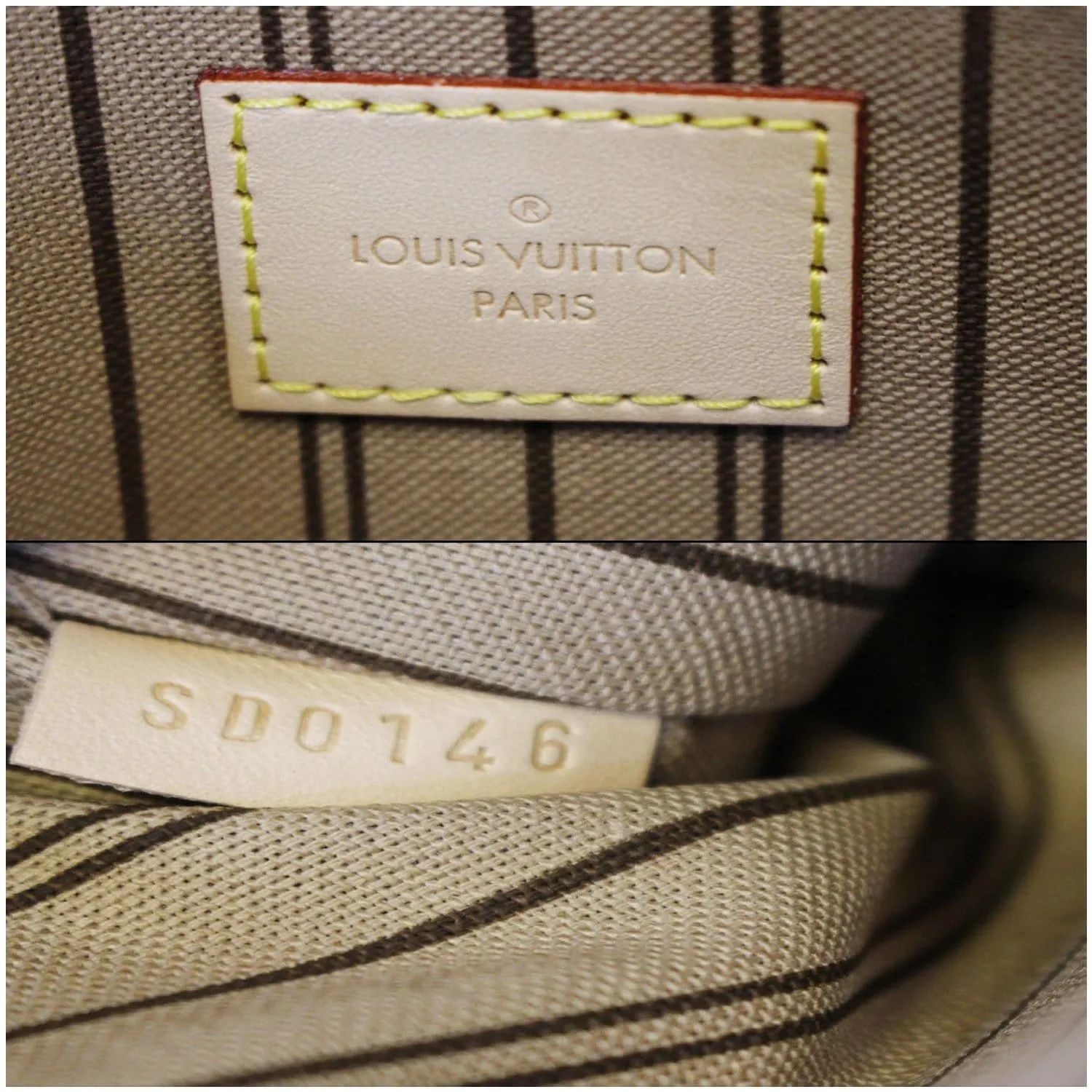 LOUIS VUITTON Pochette Wristlet Pouch Damier Ebene Neverfull MM/GM Brown
