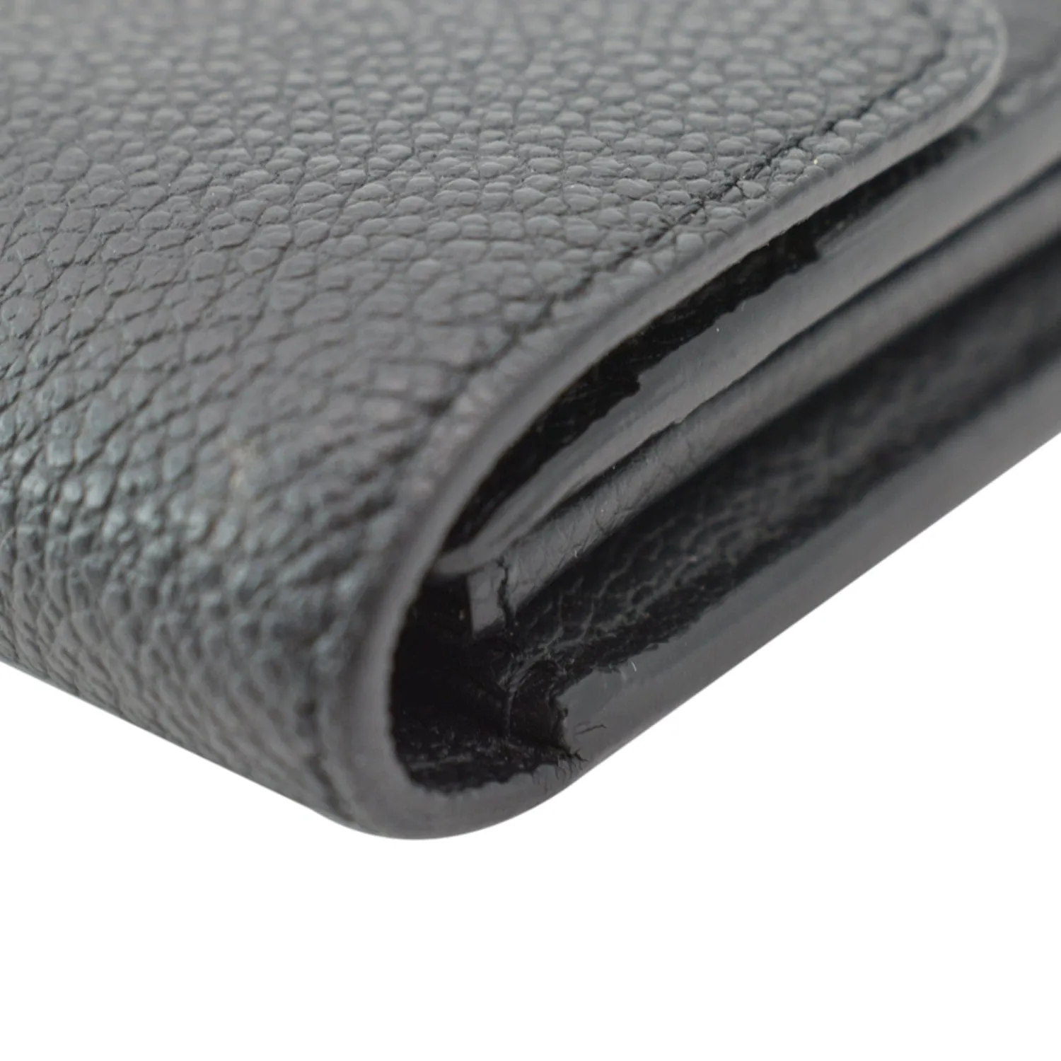 LOUIS VUITTON Sarah Monogram Empreinte Leather Wallet Black