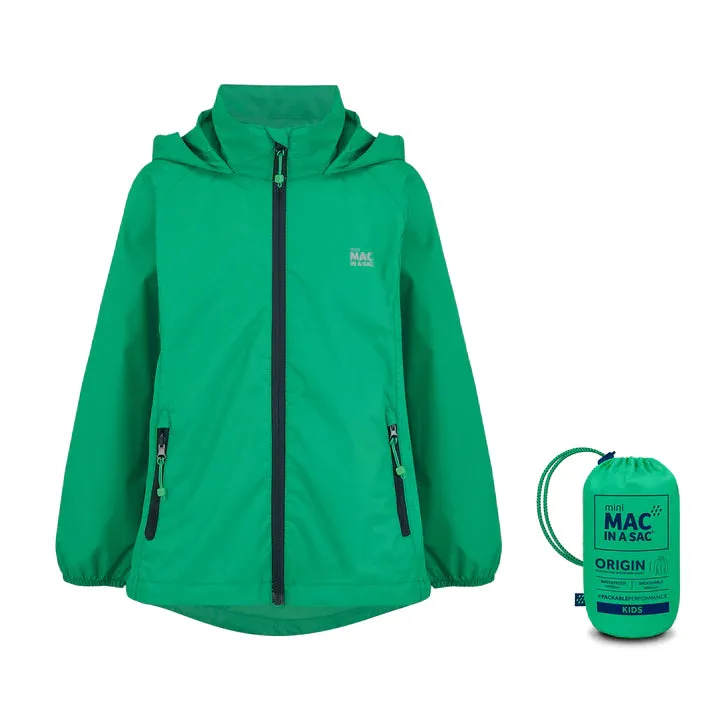 Mac in a Sac Origin Mini Packable Waterproof Jacket - Pea Green