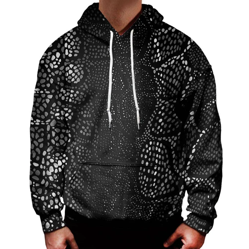 Many Dots Black Hoodie