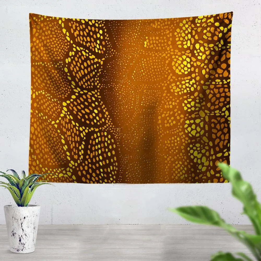 Many Dots Orange Tapestry