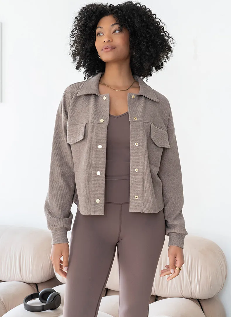 Marled Ottoman Cropped Jacket