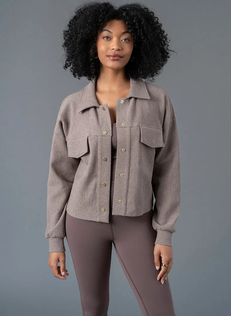 Marled Ottoman Cropped Jacket