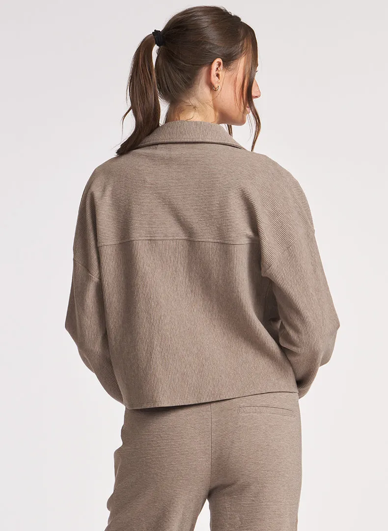 Marled Ottoman Cropped Jacket