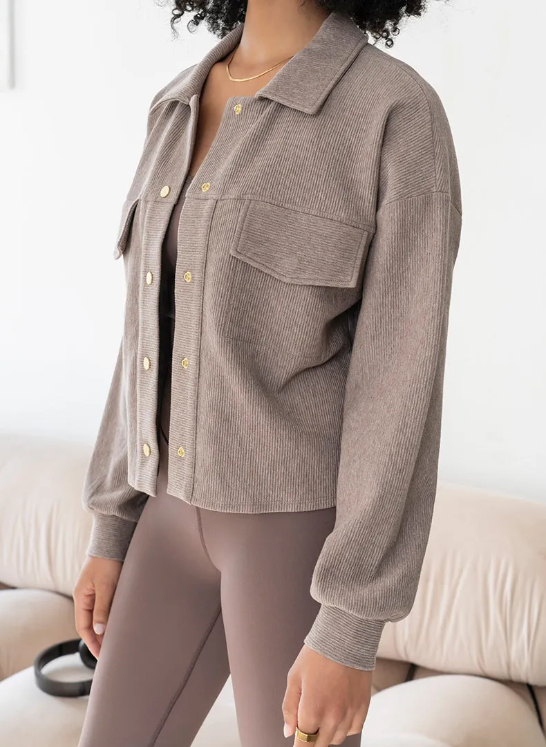 Marled Ottoman Cropped Jacket
