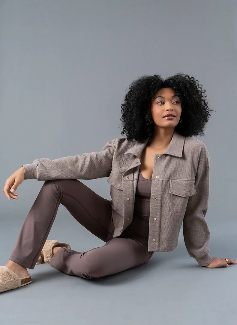 Marled Ottoman Cropped Jacket