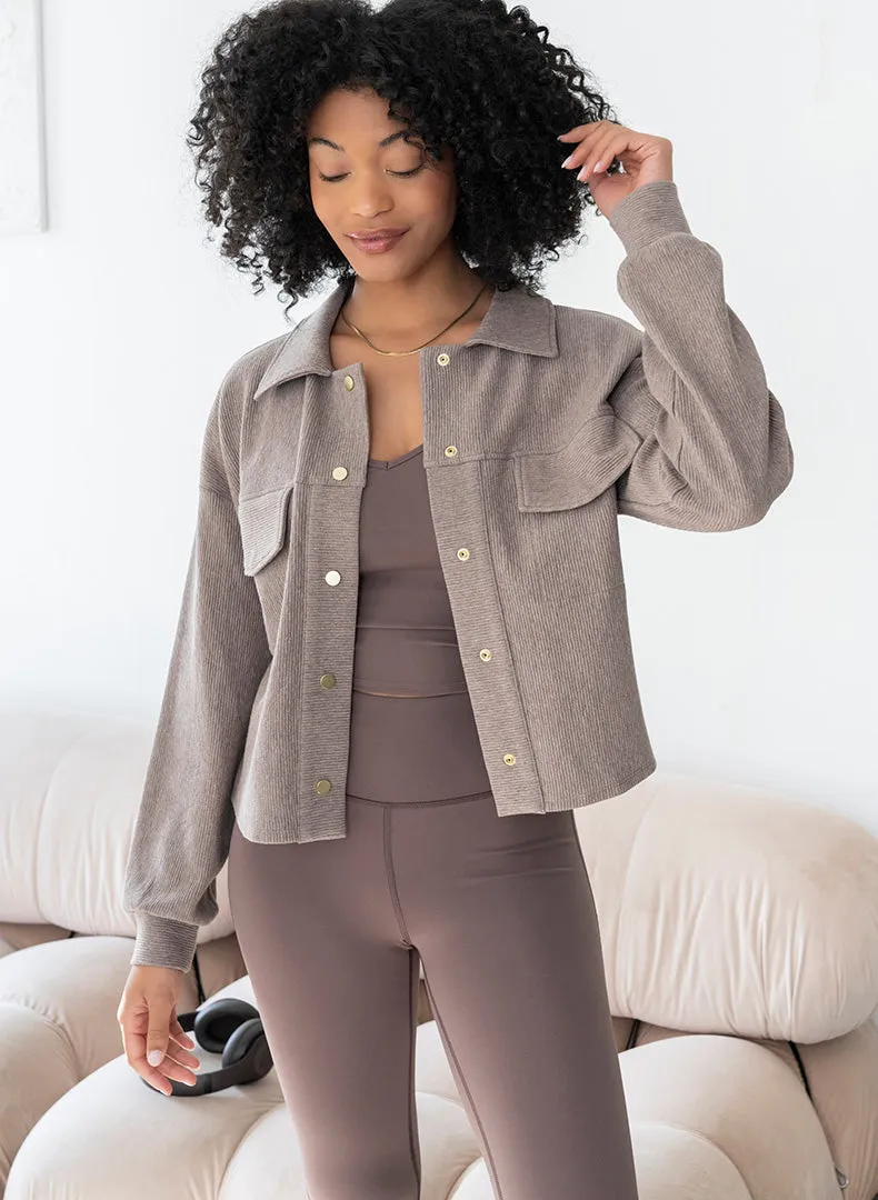 Marled Ottoman Cropped Jacket