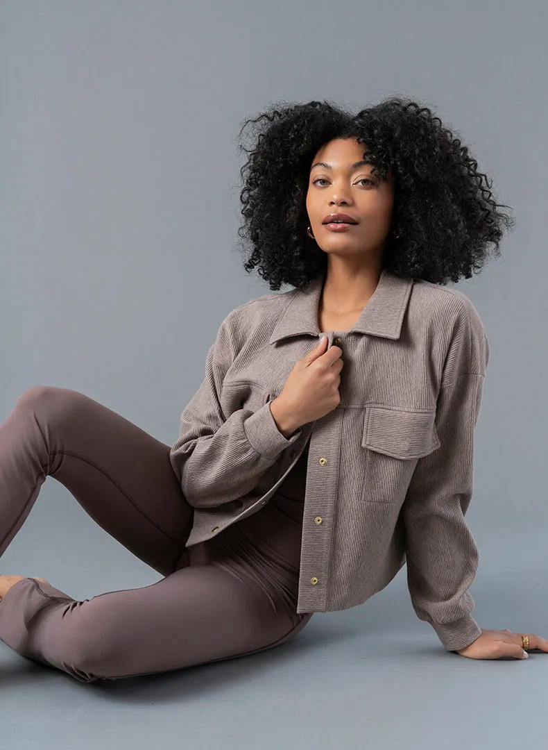 Marled Ottoman Cropped Jacket