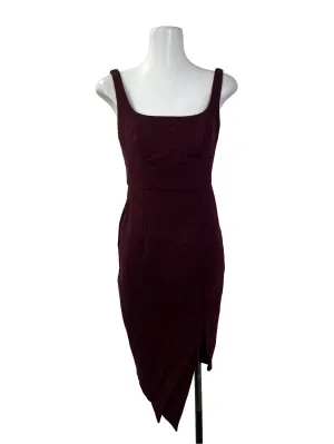 Maroon Square Neck Dress