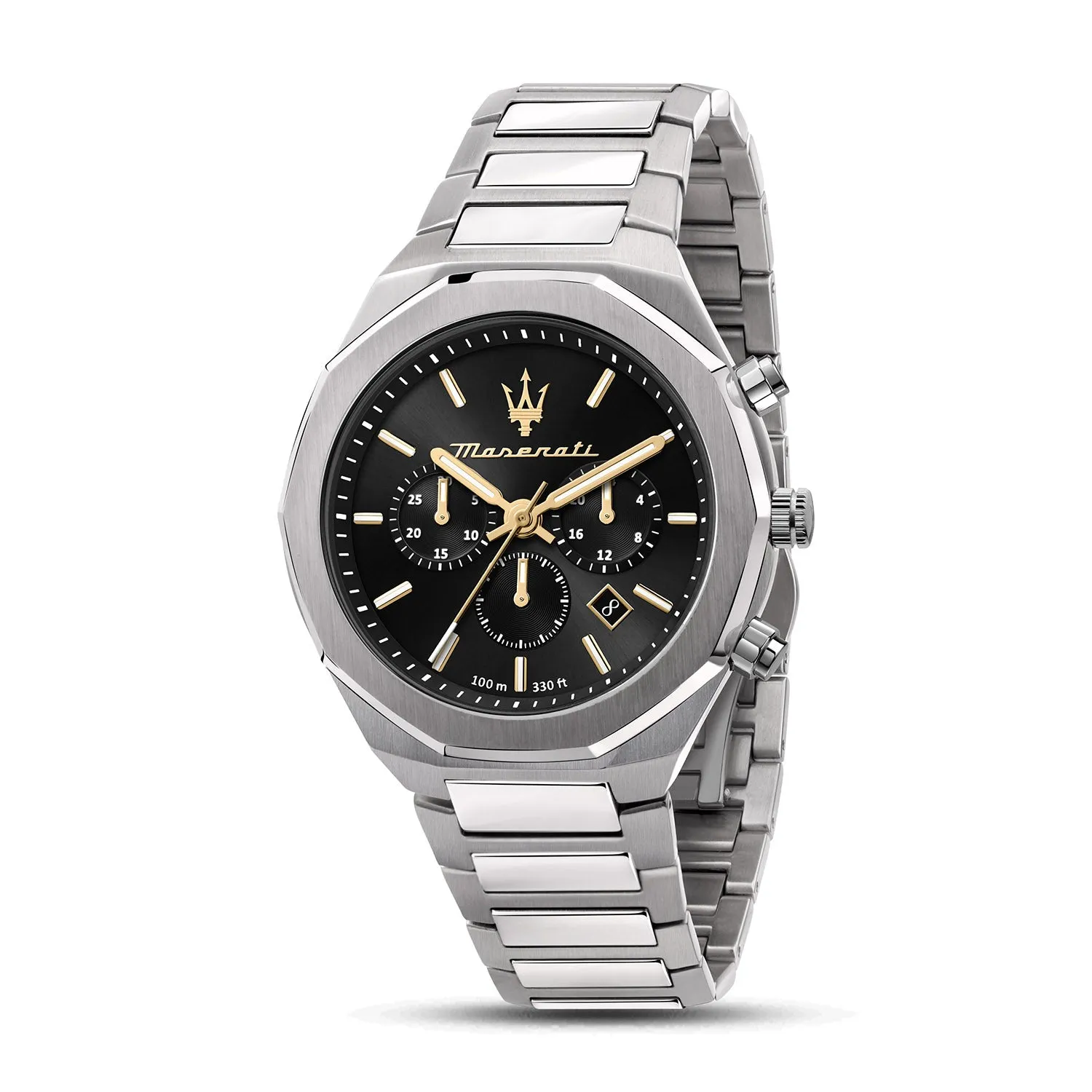 Maserati STILE 45MM CHRO BLACK DIAL BR SS - R8873642010