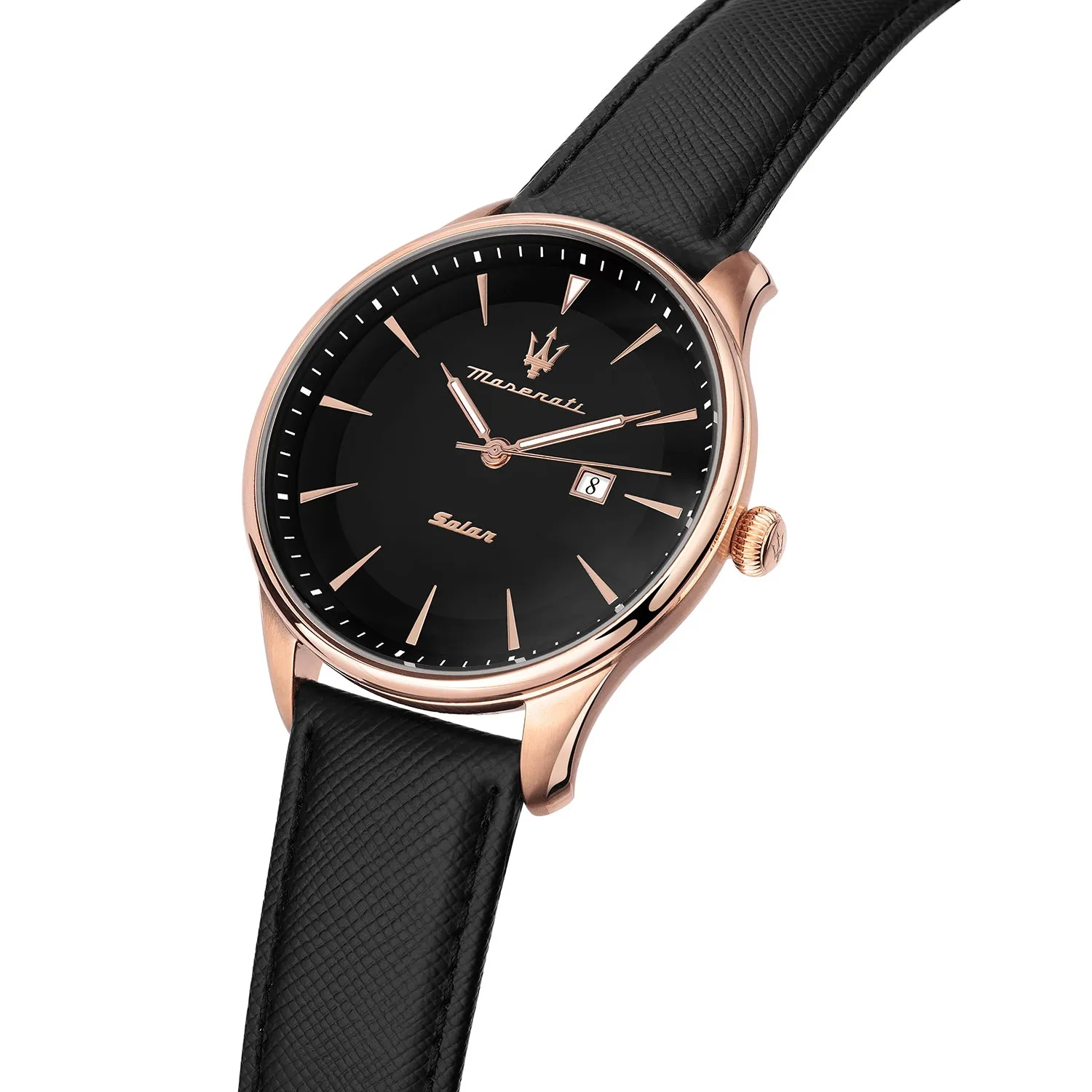 Maserati TRADIZIONE 45MM SOLAR BLACK DIAL BLK ST