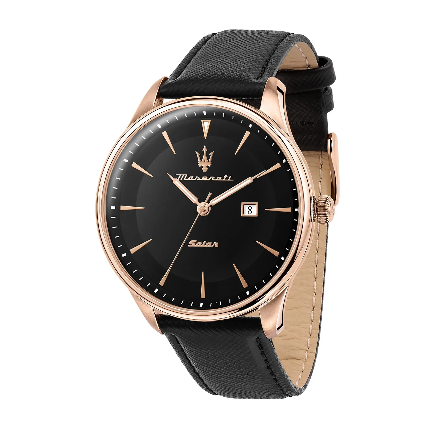 Maserati TRADIZIONE 45MM SOLAR BLACK DIAL BLK ST