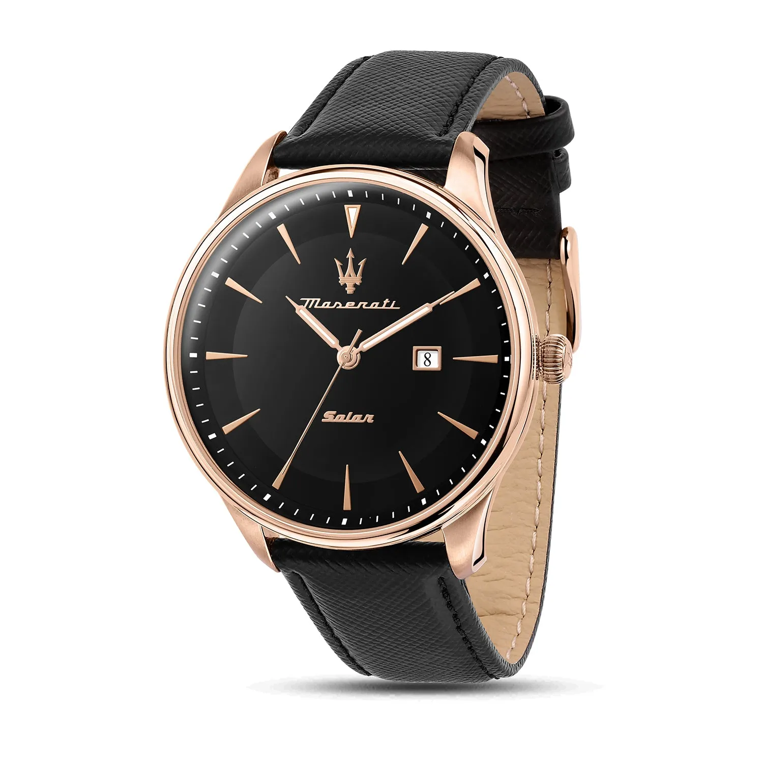 Maserati TRADIZIONE 45MM SOLAR BLACK DIAL BLK ST