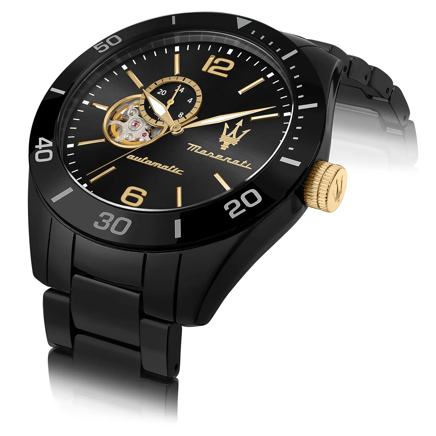 Maserati TRAGUARDO CERAMIC 45 AUTO BLK DIAL BR BK