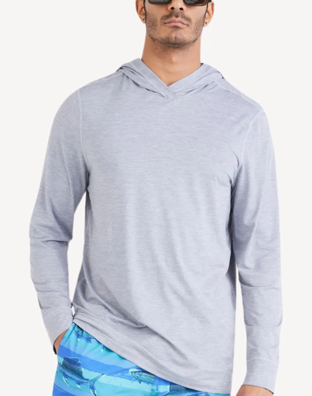 Men's Droptemp UPF 50 Hooded Long Sleeve Swim Shirt
