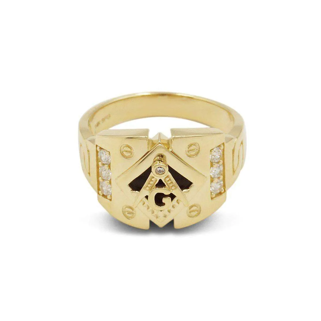 Men's Masonic Ring in 14kt Gold