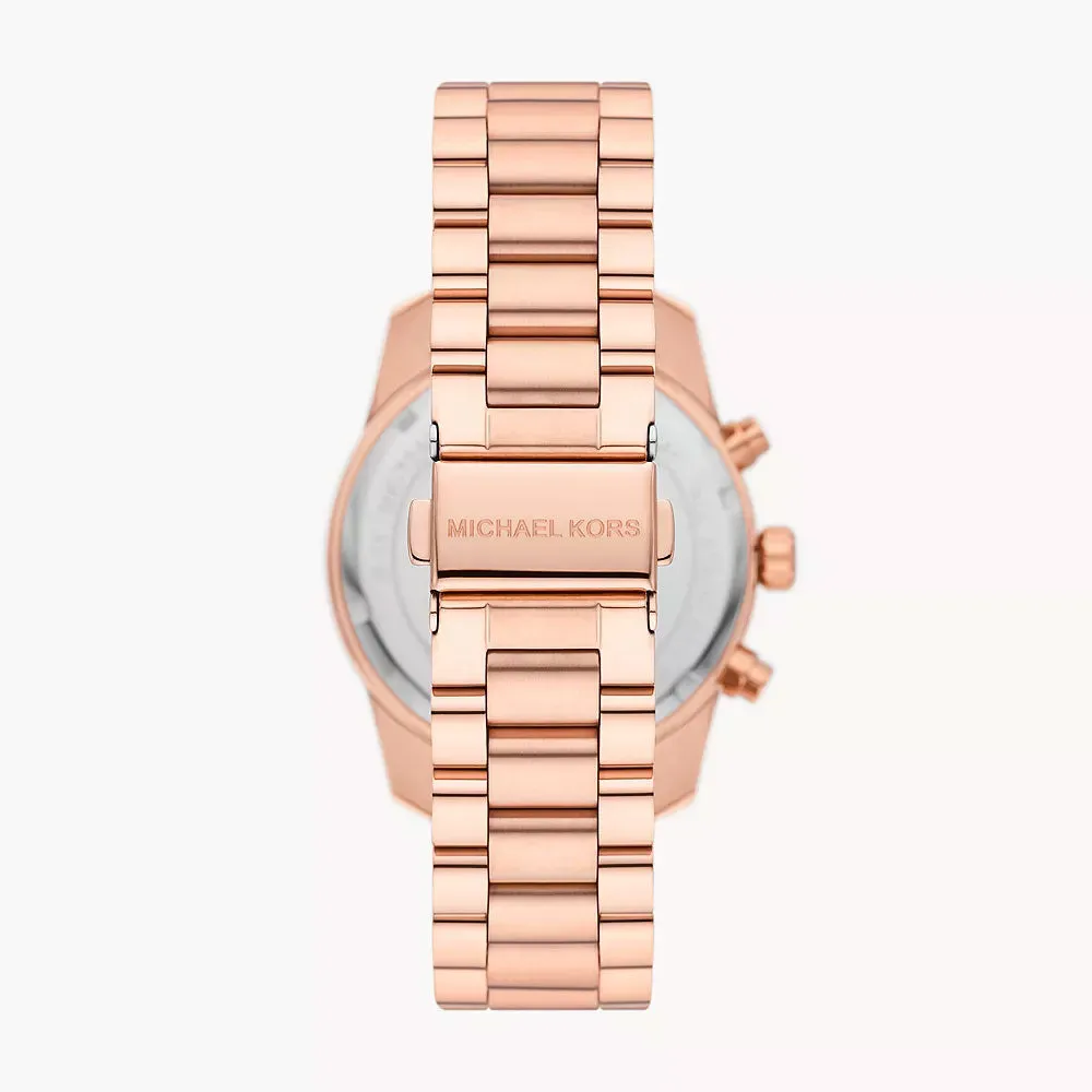 Michael Kors Lexington Lux Chronograph Rose Gold-Tone Stainless Steel Women's Watch - MK7242B