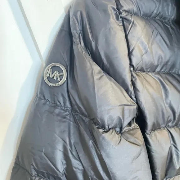 MICHAEL Michael Kors Black Long Packable Down Fill Coat Jacket Size PS