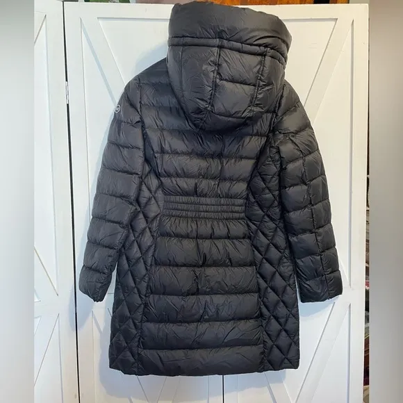 MICHAEL Michael Kors Black Long Packable Down Fill Coat Jacket Size PS