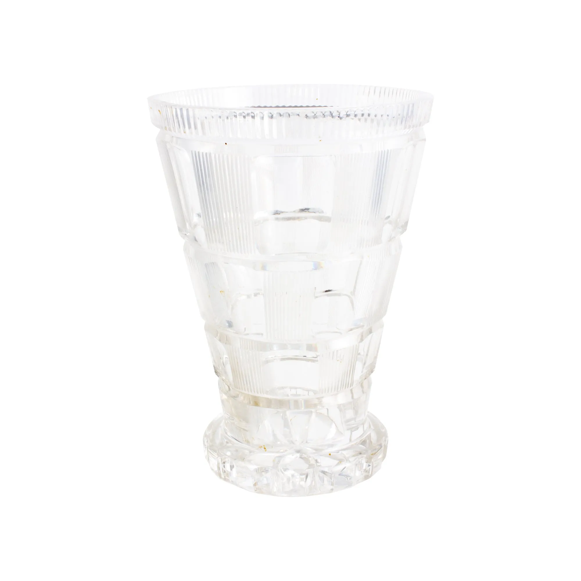 Mid-Century Cut Crystal Vase found in France