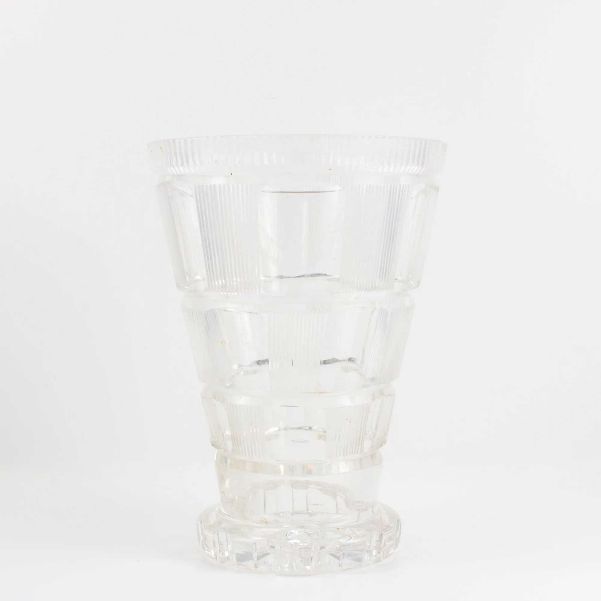 Mid-Century Cut Crystal Vase found in France