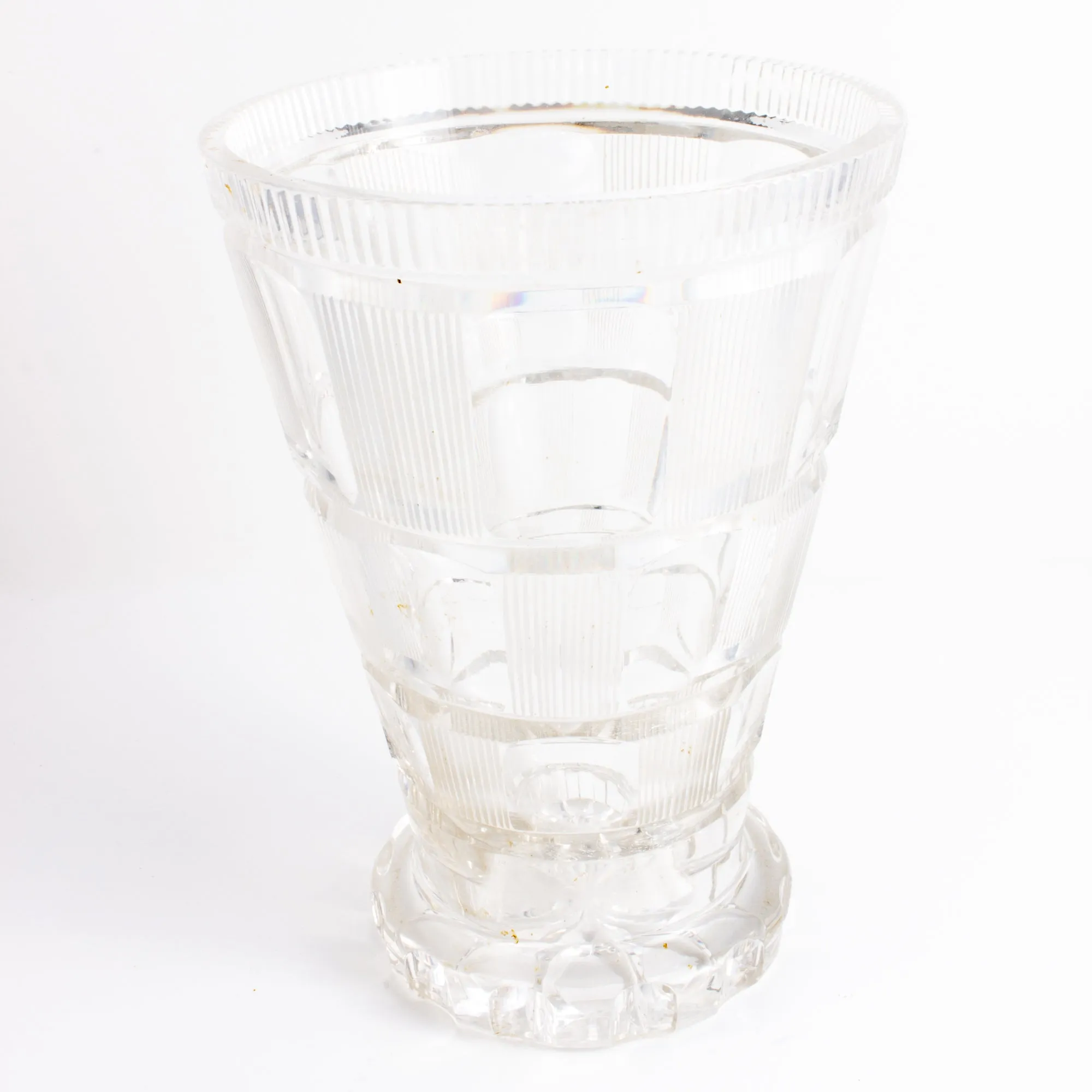 Mid-Century Cut Crystal Vase found in France