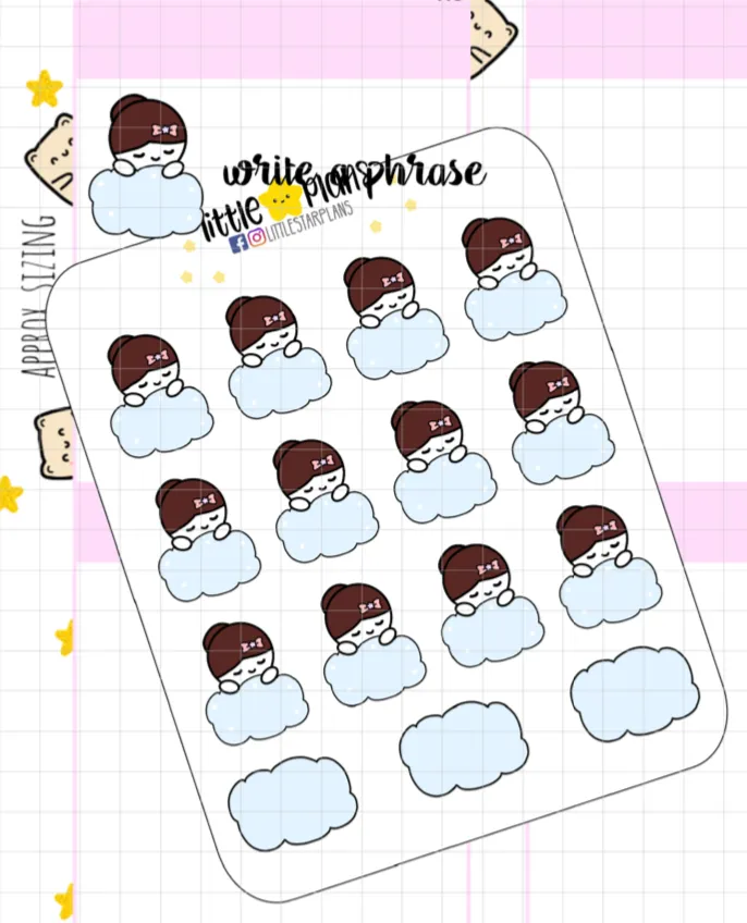 Mimi Functional Cloud Planner Stickers (M141b)