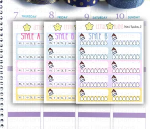 Mimi Weekly and Hydration Tracker - Daily and weekly Planner Stickers
