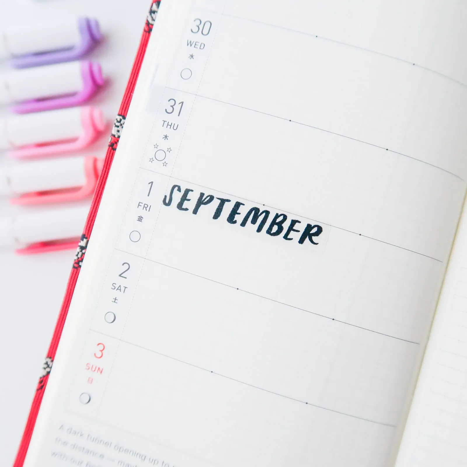 Mini Clear Jan-Dec Months of the Year Bold Brush Lettered Labels