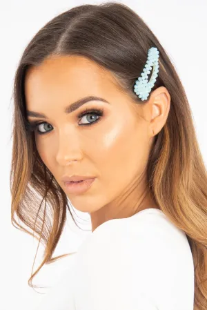 Mint Crystal Hairclip - Genna