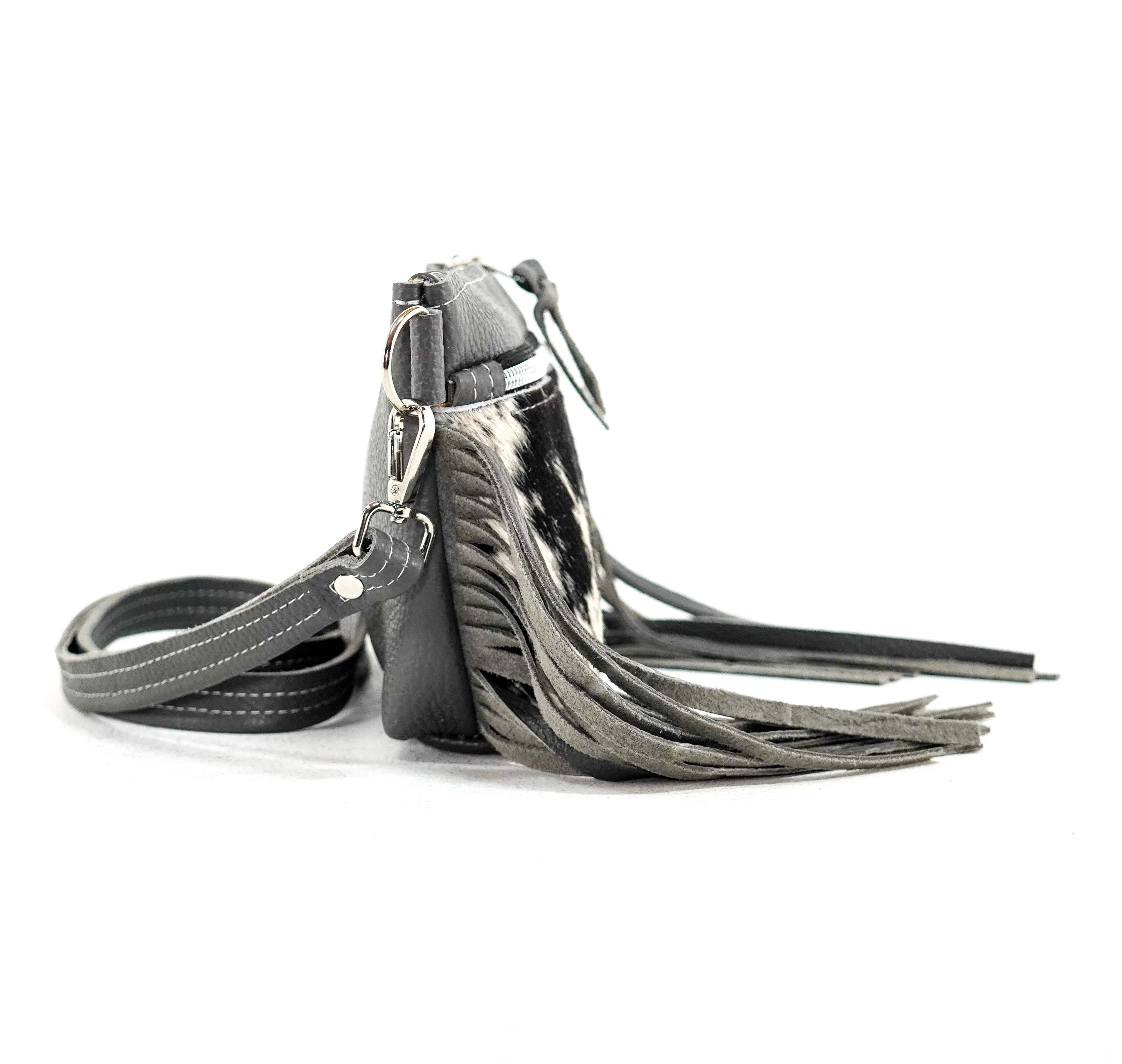 Miss Kitty - Black & White w/ Grey Leather