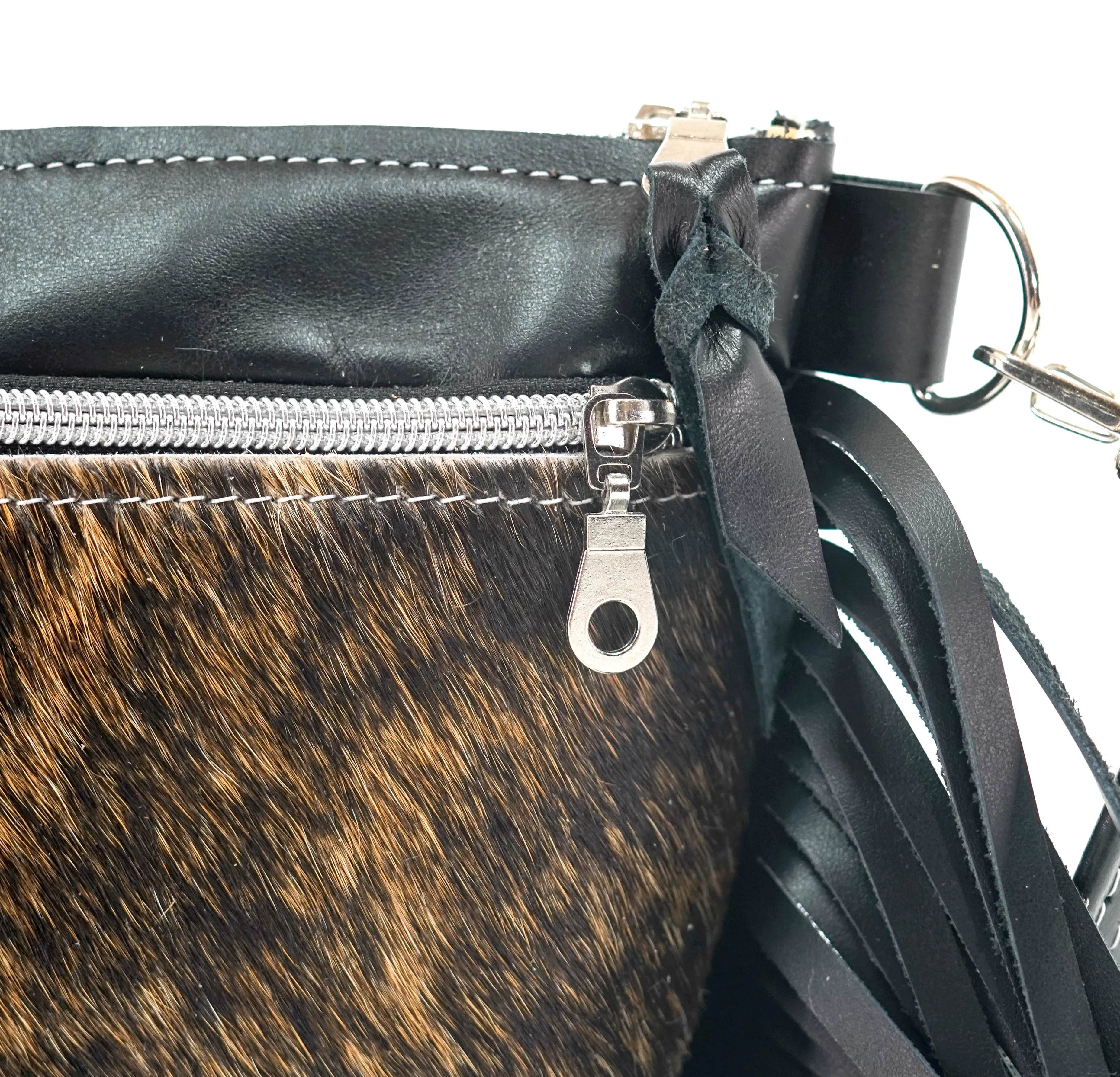 Miss Kitty - Brindle w/ Black Smooth Leather