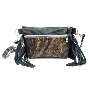Miss Kitty - Brindle w/ Black Smooth Leather