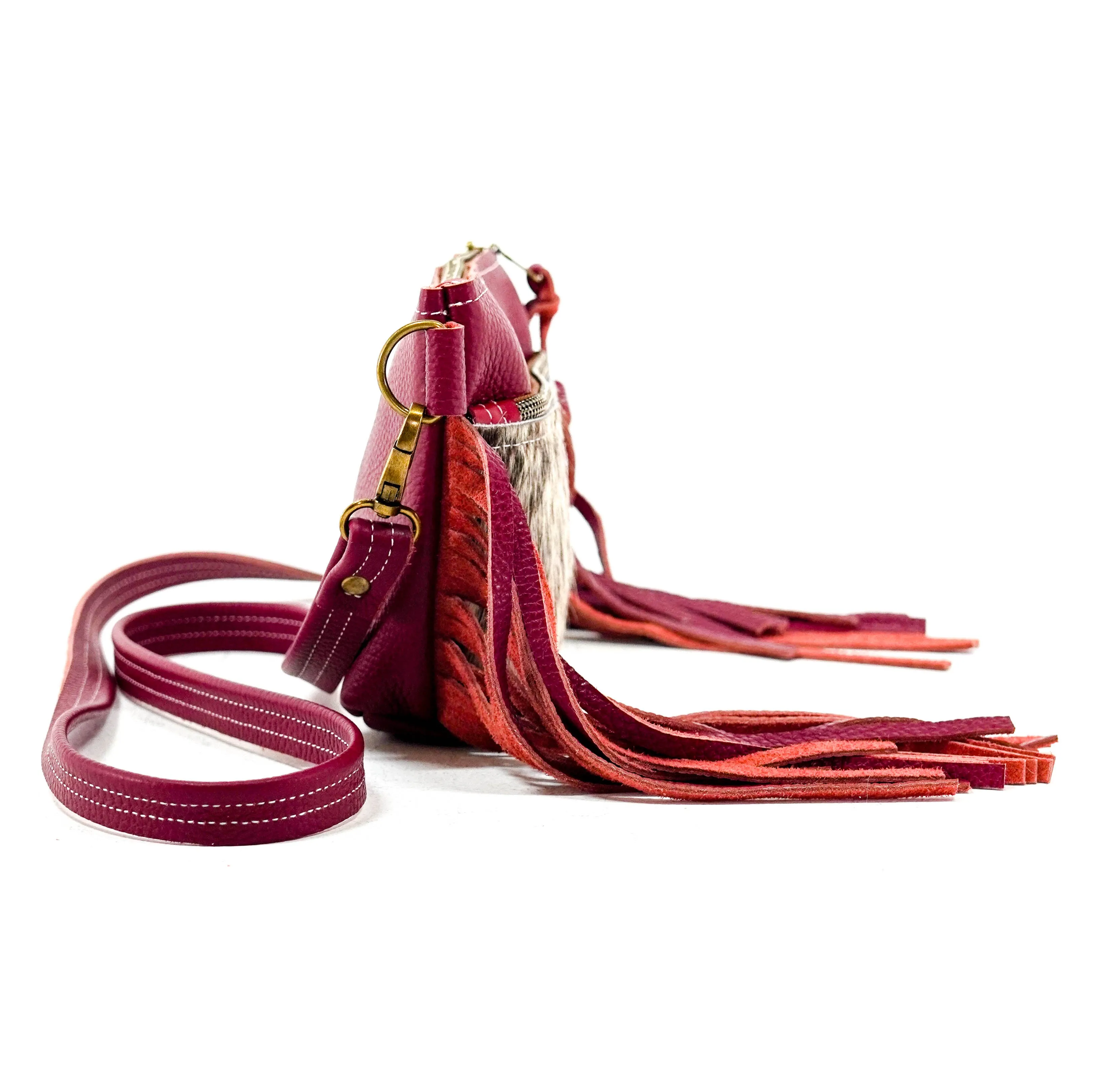 Miss Kitty - Roan w/ Red Pebble Leather