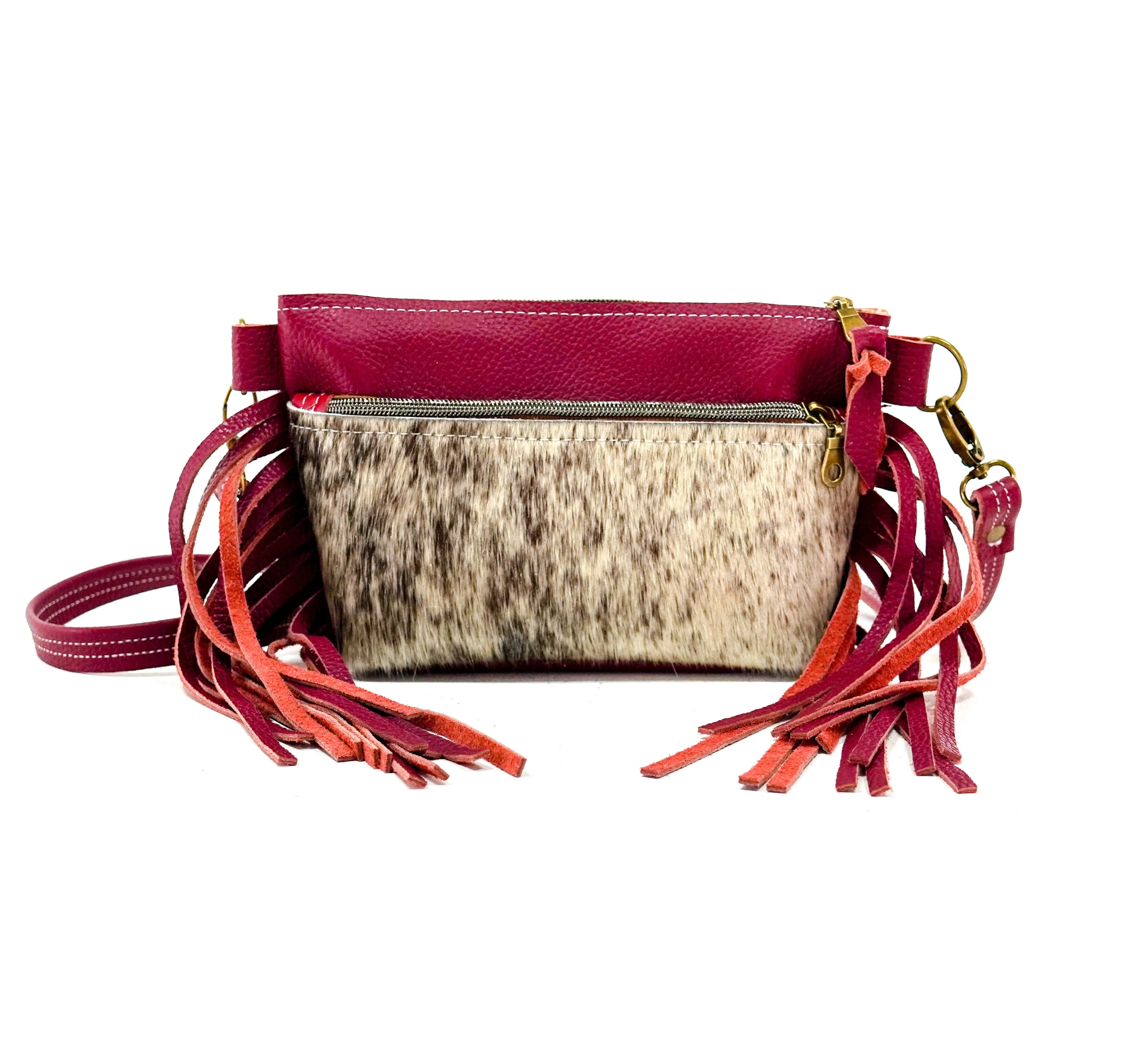 Miss Kitty - Roan w/ Red Pebble Leather