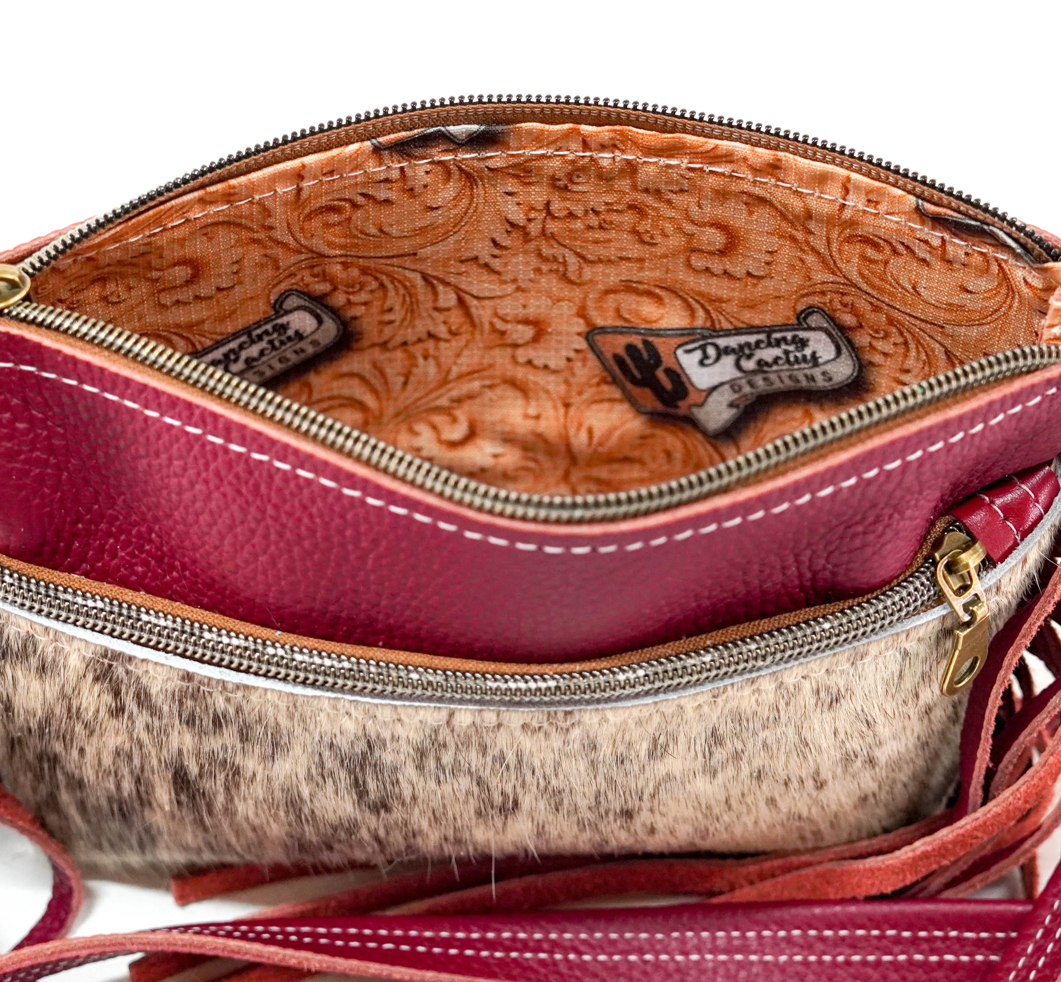 Miss Kitty - Roan w/ Red Pebble Leather